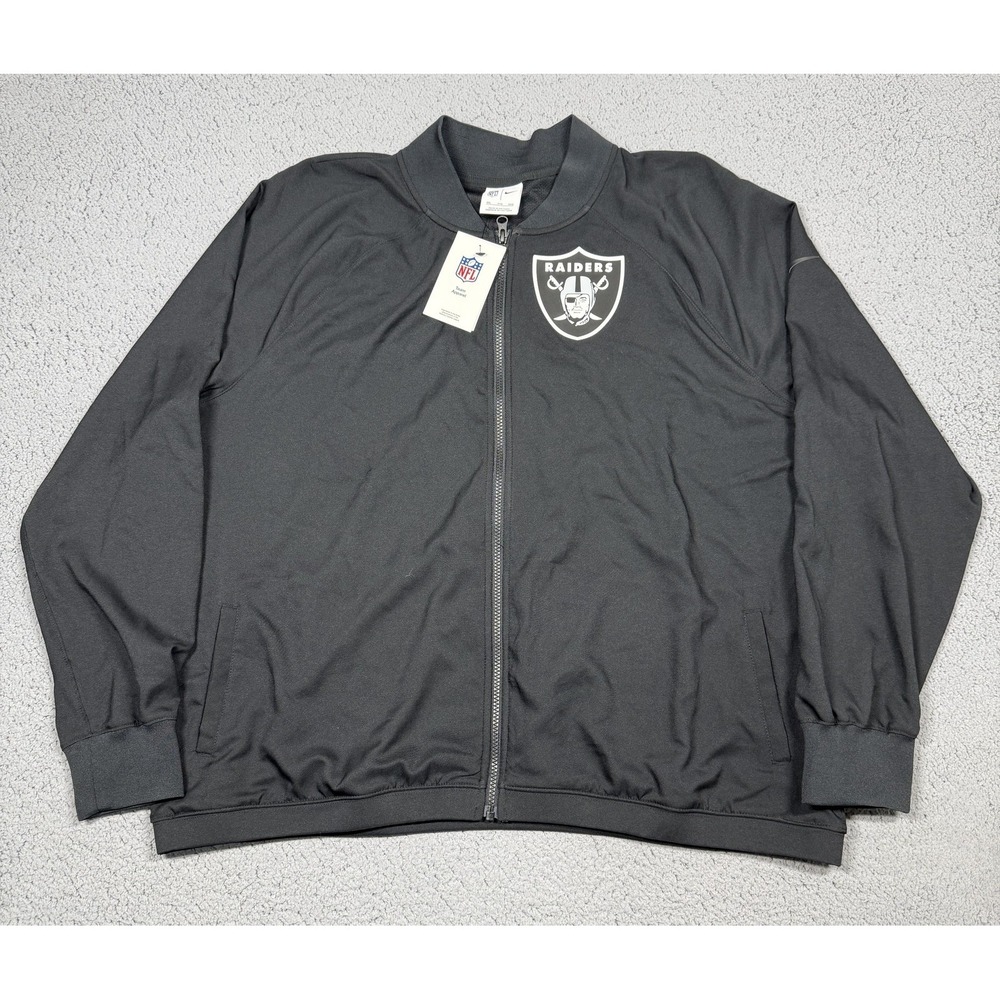 NWT Nike Las Vegas Raiders Jacket Womens 2XL Black NFL Football Full Zip